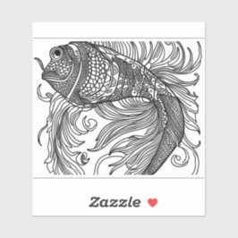 E.J. Gold Fish Verwijderbaar Vinyl Sticker