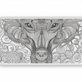 E.J. Gold Monkey Gezicht Verwijderbaar Vinyl Sticker (Voorkant)