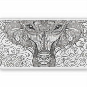 E.J. Gold Monkey Gezicht Verwijderbaar Vinyl Sticker