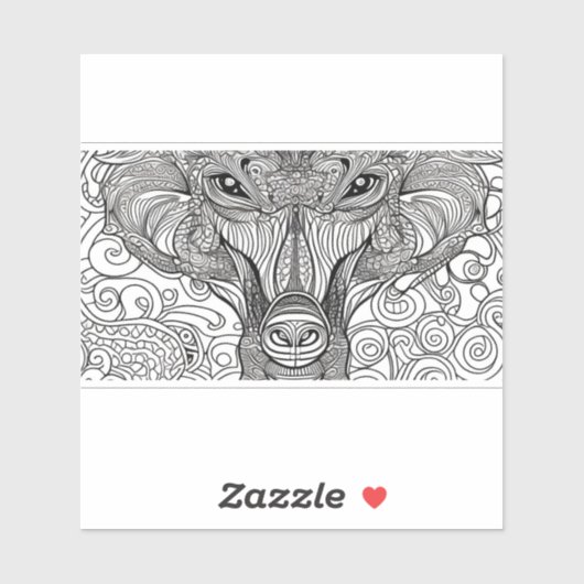 E.J. Gold Monkey Gezicht Verwijderbaar Vinyl Sticker (Vel)