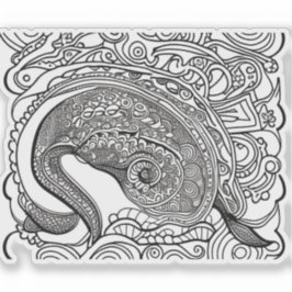 E.J. Gold Peacock Verwijderbaar Vinyl Sticker