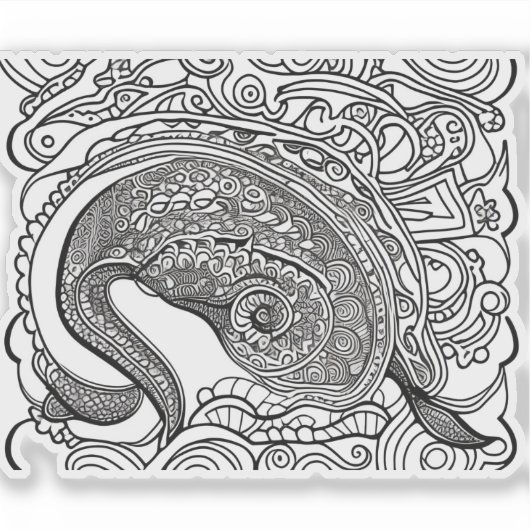 E.J. Gold Peacock Verwijderbaar Vinyl Sticker (Voorkant)