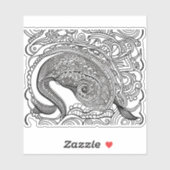 E.J. Gold Peacock Verwijderbaar Vinyl Sticker (Vel)