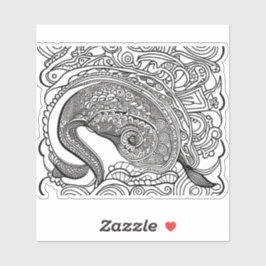 E.J. Gold Peacock Verwijderbaar Vinyl Sticker