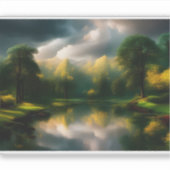 E.J. Gold zonovergoten paden en rollende heuvels V Sticker (Voorkant)