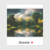 E.J. Gold zonovergoten paden en rollende heuvels V Sticker (Vel)