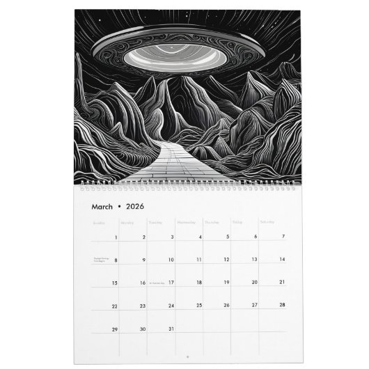 E.J. Gold's Flying Saucers Kalender (Mar 2026)