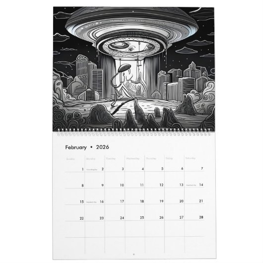 E.J. Gold's Flying Saucers Kalender (Feb 2026)
