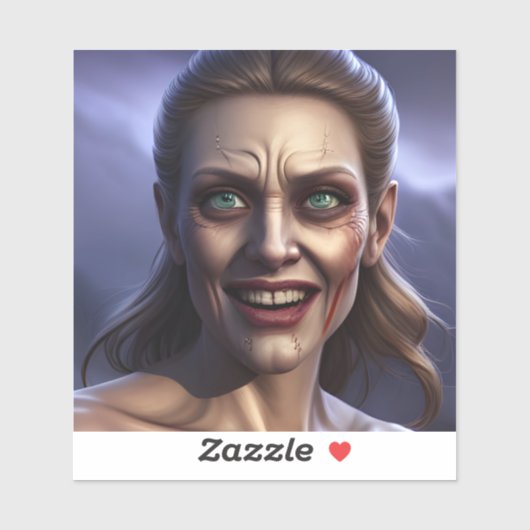 E.J. Goud Glimlachende Oude Prinses Vinyl Sticker (Vel)