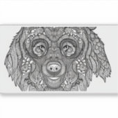 E.J. gouden Beren gezicht verwijderbaar vinyl Sticker (Voorkant)