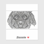 E.J. gouden Beren gezicht verwijderbaar vinyl Sticker (Vel)