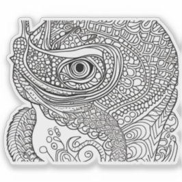 E.J. gouden kameleon verwijderbaar vinyl Sticker