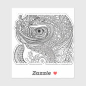 E.J. gouden kameleon verwijderbaar vinyl Sticker (Vel)