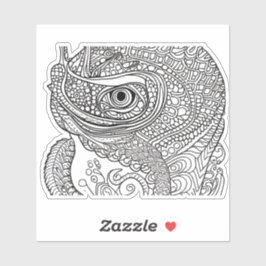 E.J. gouden kameleon verwijderbaar vinyl Sticker