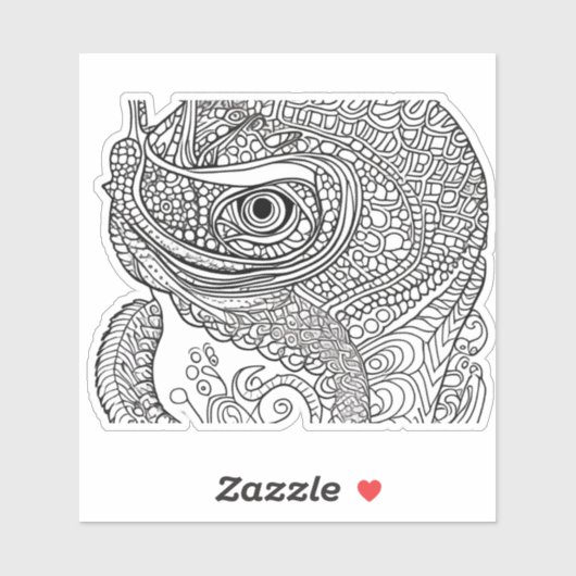 E.J. gouden kameleon verwijderbaar vinyl Sticker (Vel)