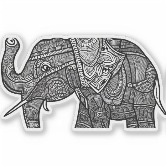 E.J. gouden olifant verwijderbaar vinyl Sticker (Voorkant)