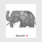 E.J. gouden olifant verwijderbaar vinyl Sticker (Vel)