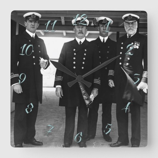 E.J. Smith (Titanic) Vierkante Klok (Voorkant)