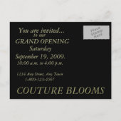 E-legant Couture Business Openingskaart Uitnodiging Briefkaart (Achterkant)