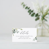 E-legant Greenery Wedding Website Visitekaartje (Staand voorkant)