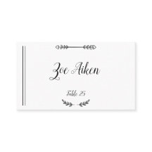 E-legant Land Chic Rustic bruiloft Place Card