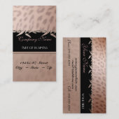 E-legant leopard Print Business Card-sjabloon Visitekaartje (Voorkant / Achterkant)