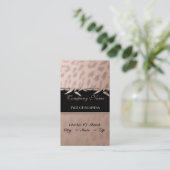 E-legant leopard Print Business Card-sjabloon Visitekaartje (Staand voorkant)