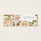 E-legant Roos Romance Registerkaart Mini Visitekaartjes (Achterkant)