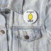 E-Lemon-ate De Negatieve Citroen Pun Pin Ronde Button 5,7 Cm (In situ)