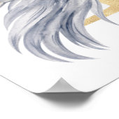 E letter gepersonaliseerde naam monogram met paard poster (Hoek)