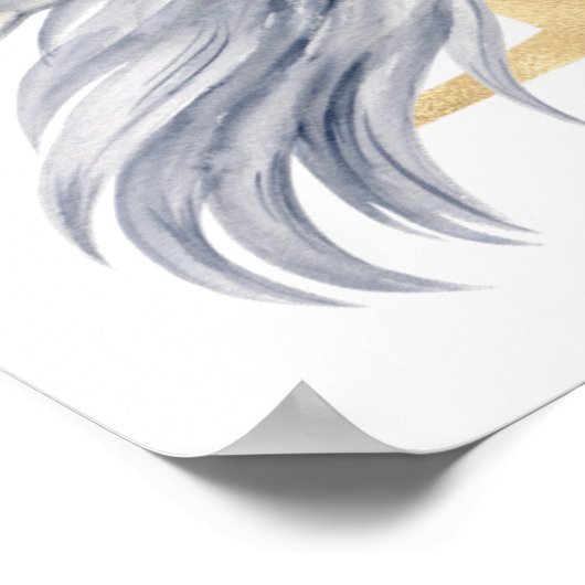 E letter gepersonaliseerde naam monogram met paard poster (Hoek)