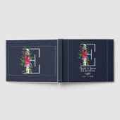 E Letter Initiële Monogram Bloem Naam Bruiloft Gastenboek (Volledig)