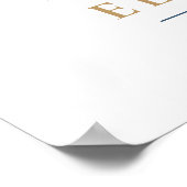 E Letter Monogram Naam Marsala Bloemenkwekerij Poster (Hoek)