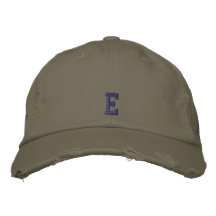 E Letter Monogram Symbool Initieel Geborduurd Hoed
