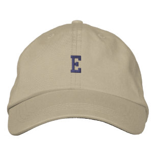 E Letter Symbool Monogram Geborduurde Hoed Pet