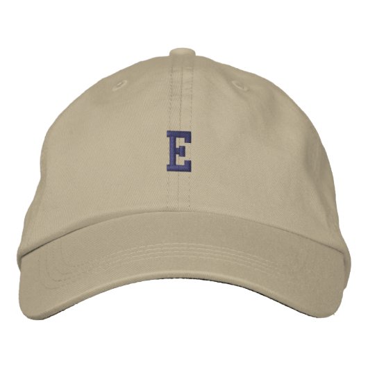 E Letter Symbool Monogram Geborduurde Hoed Pet (Voorkant)