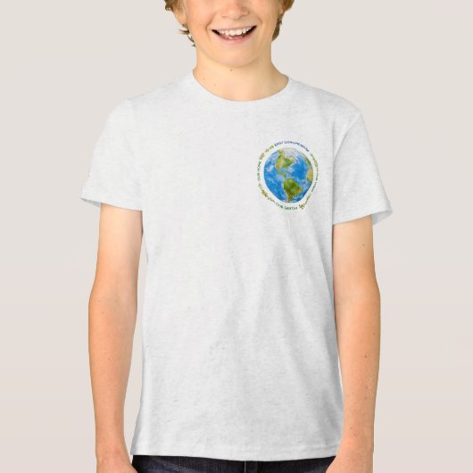 E. Longmeadow Earth Day - 2026 Logo door Anna Baad Tri-Blend Shirt (Voorkant)