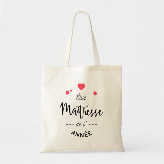Éluemaîtresse van het jaar tote bag (Voorkant)