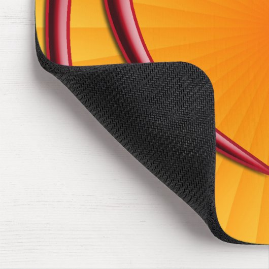 e m ee en G | gele radiaal Muismat (Hoek)