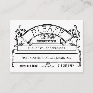 E-mail met respons op het bord of telefoonkaarten informatiekaartje