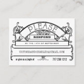 E-mail met respons op het bord of telefoonkaarten informatiekaartje (Voorkant)