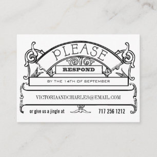 E-mail met respons op het bord of telefoonkaarten informatiekaartje