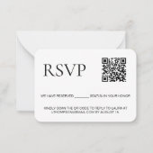 E-mail Reactie op evenement Aangepaste QR-code Notitiekaartje (Voorkant)