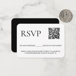 E-mail Reactie op evenement Aangepaste QR-code Notitiekaartje