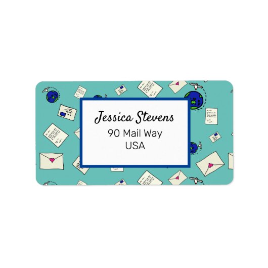 E-mail Rond de Wereld Etiket (Voorkant)