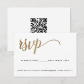 E-mail RSVP Aangepaste QR-code gereserveerde zitpl Kaartje (Voorkant / Achterkant)