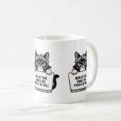 E-mail sarcasme werk van thuis kat sassy werkplek koffiemok (Voorkant rechts)