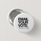 E-mail uw stem - Hillary voor President Ronde Button 3,2 Cm (Voorkant /achterkant)
