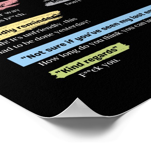 E-mail van het bedrijf is grappig poster (Hoek)