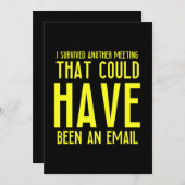 E-mail vergadering grappige cadeaus voor werknemer bedankkaart (Voorkant / Achterkant)